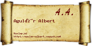 Agulár Albert névjegykártya