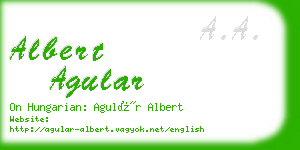 albert agular business card